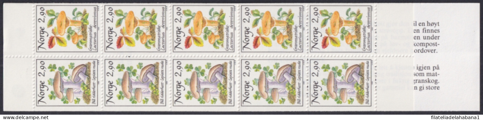 F-EX48194 NORWAY NORGE NOREG 1988 MNH FLORES FLOWER BOOKLED.  - Altri & Non Classificati