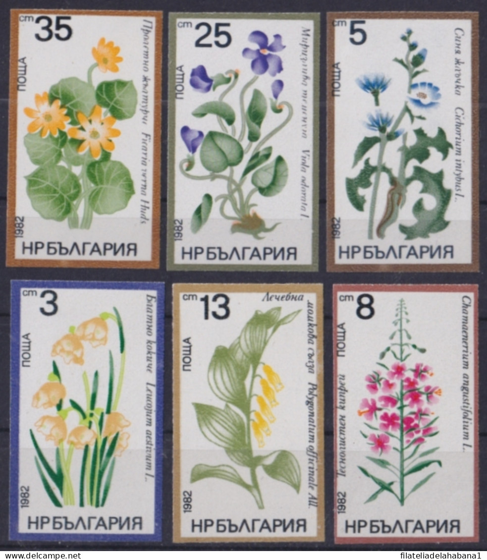 F-EX48201 BULGARIA 1982 MNH FLORES FLOWER IMPERFORATED.  - Altri & Non Classificati