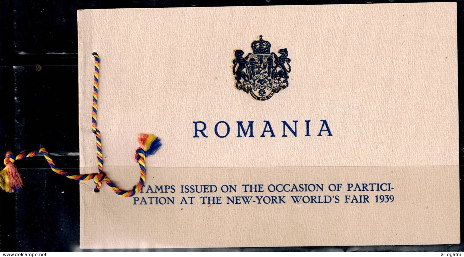 ROMANIA 1939 ROMANIA'S PARTICIPATION IN THE NEW YORK WORLD'S EXHIBITION BOOKLET MI No 594-5 MNH VF!! - Cuadernillos