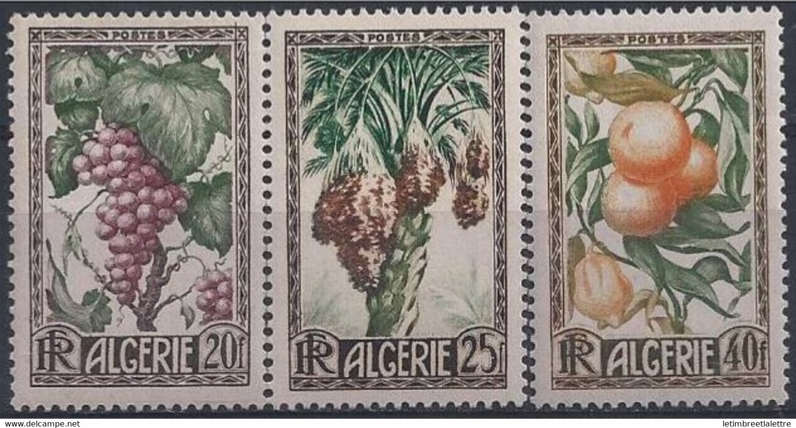 Algérie - YT N° 279 à 281 ** - Neuf Sans Charnière - 1950 - Neufs