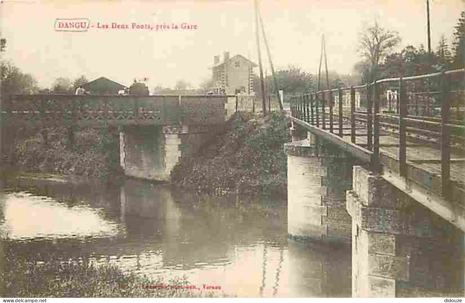 27 - Dangu - Les Deux Ponts Près La Gare - Animée - CPA - Voir Scans Recto-Verso - Dangu