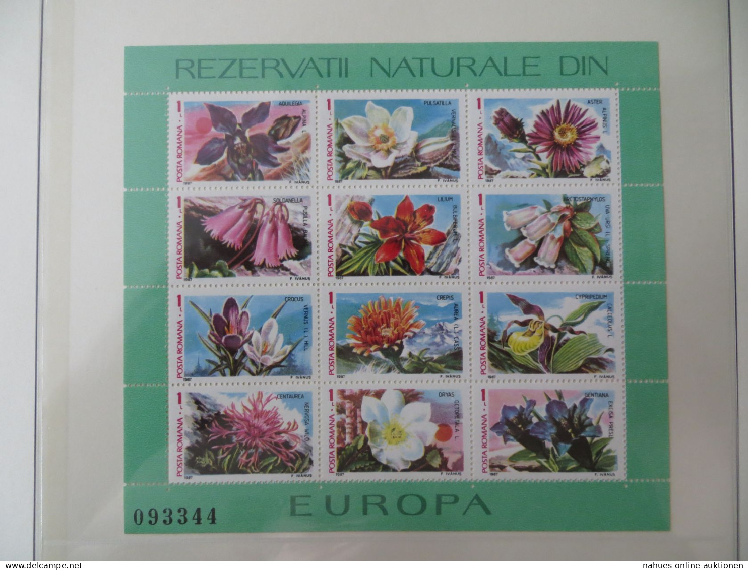 Rumänien Flora Und Fauna Tiere Pflanzen Blumen 3982-91 Kompl Bogen Kat 103,00 ++ - Covers & Documents