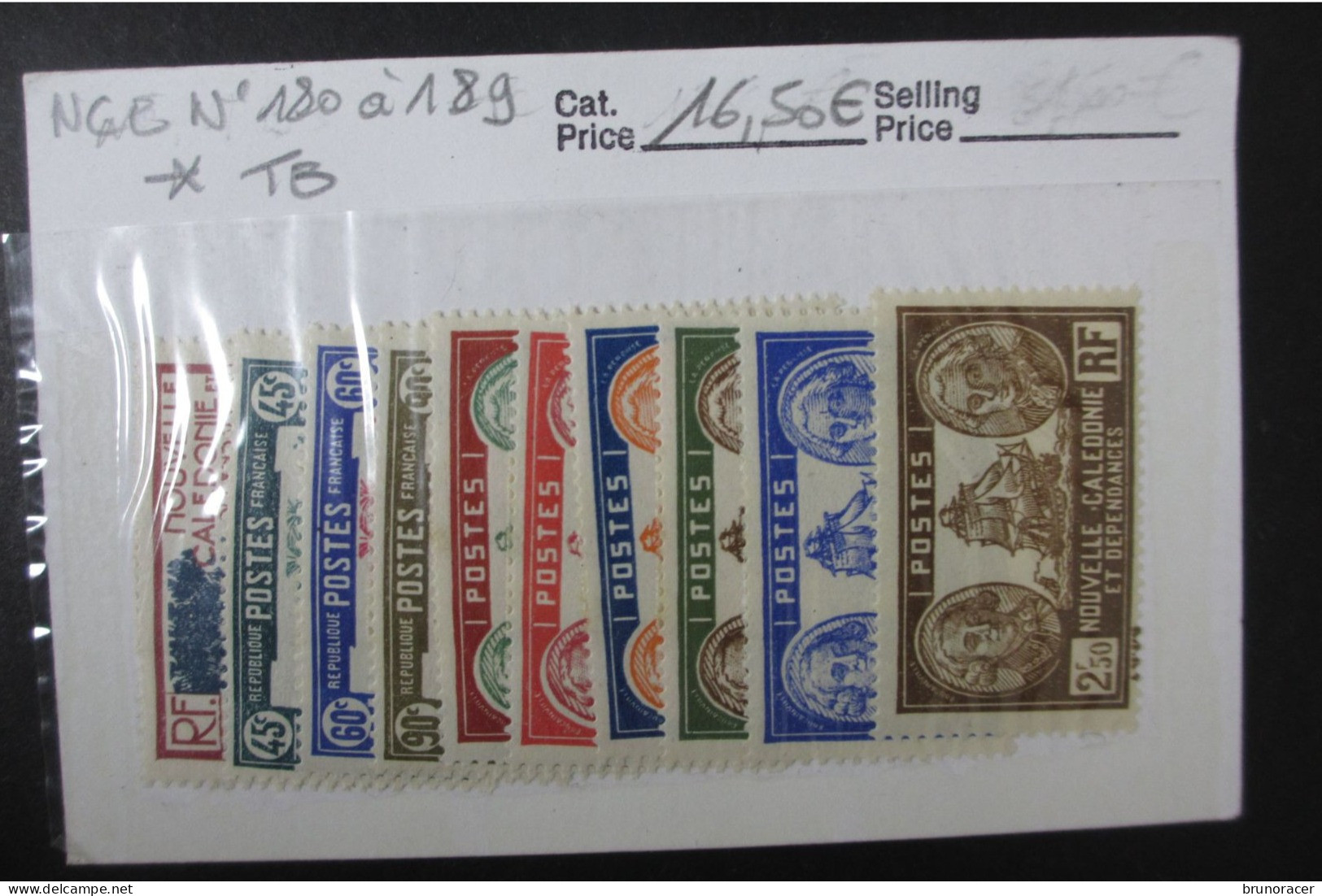 Nelle CALEDONIE N°180 à 189 NEUF* TB  COTE 16,50 EUROS VOIR SCANS - Unused Stamps