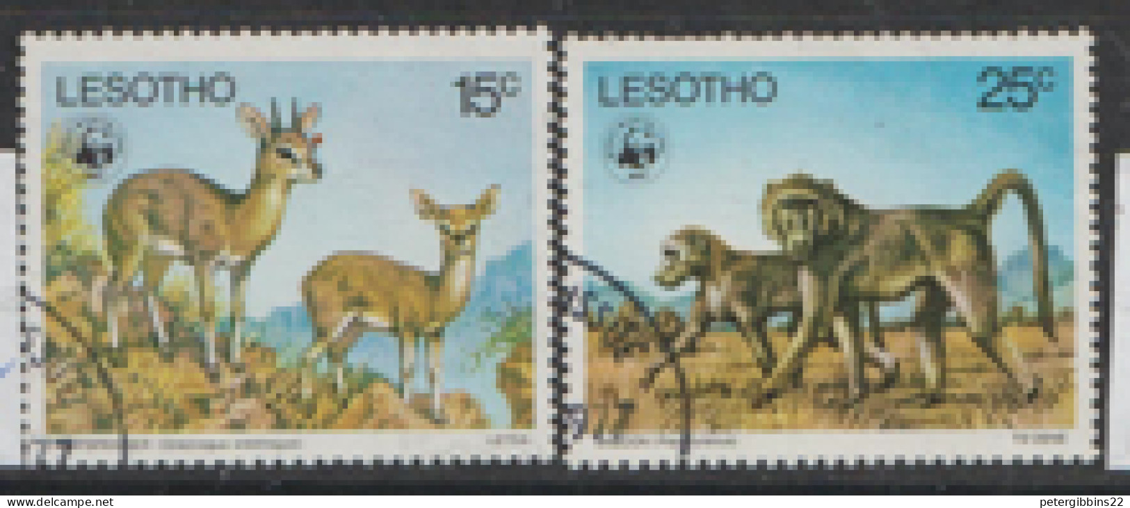 Lesotho  1977    SG 332-3  Animals   Fine Used - Lesotho (1966-...)