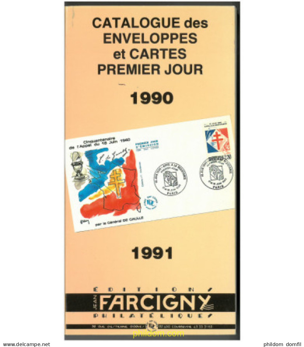 Catalogue De Enveloppes Premier Jour 1990 - Motivkataloge