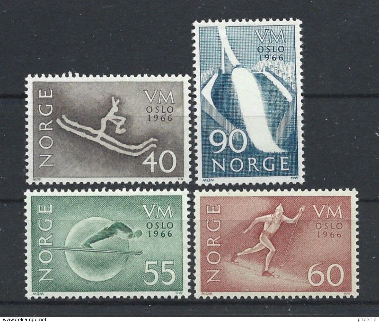Norway 1966 World Championship Ski Y.T. 491/494 ** - Ungebraucht