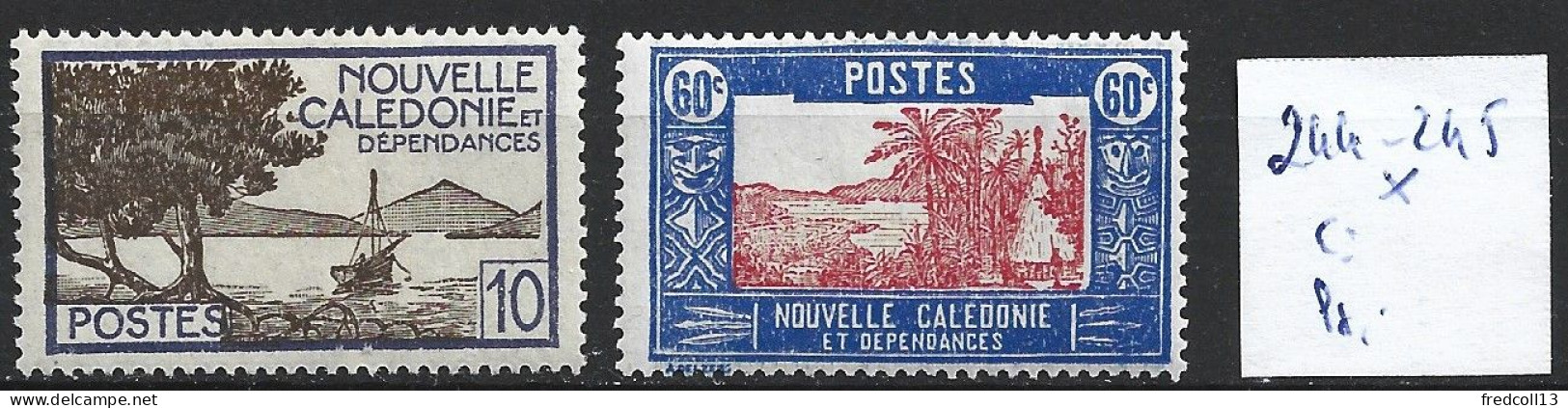 NOUVELLE-CALEDONIE 244-45 * Côte 2.25 € - Unused Stamps