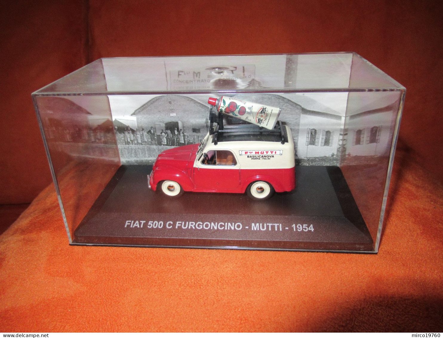 DIE CAST 1:43 - FIAT 500 C FURGONCINO - MUTTI - 1954 - NUOVO IN TECA RIGIDA - Autres & Non Classés