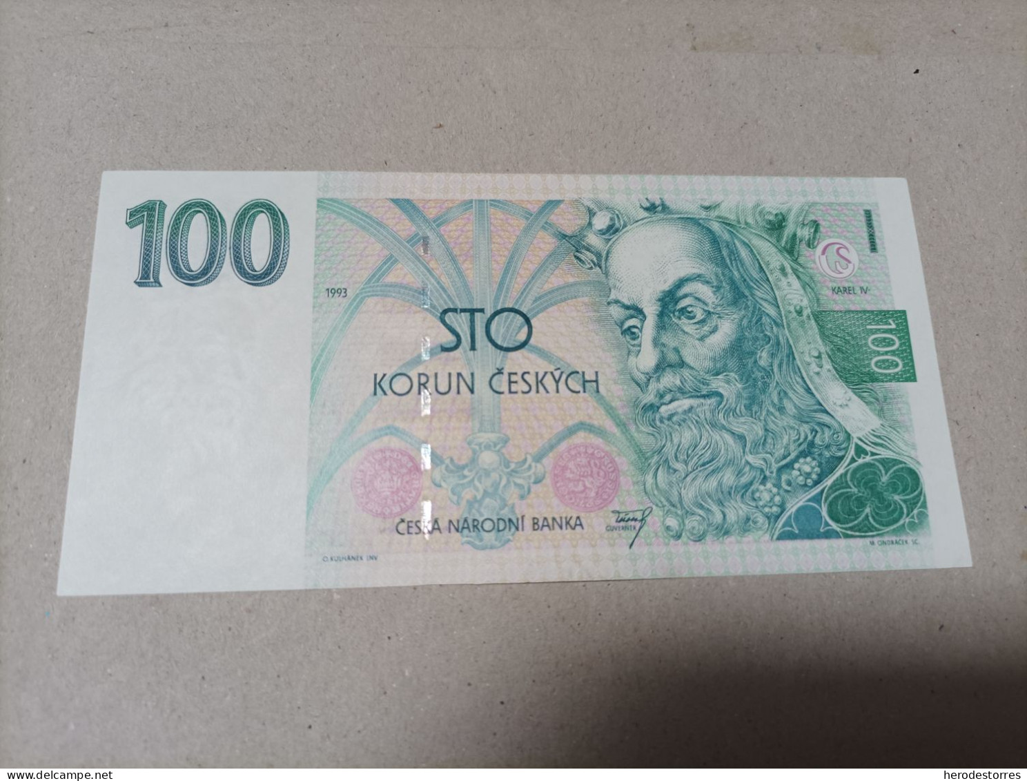 Billete De Checoslovaquia De 100 Korun Serie A, Año 1993, UNC - Tchécoslovaquie