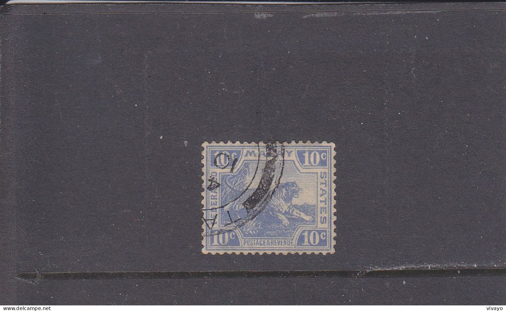 FEDERATED MALAY STATES - O / FINE CANCELLED - 1918/19 - TIGER , TIGRE - 10cts - Mi. 49 - Federated Malay States