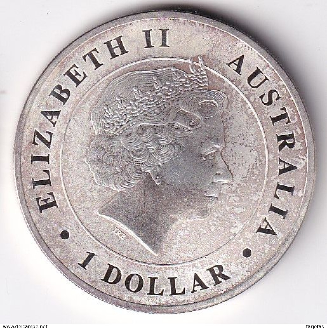 MONEDA DE PLATA DE AUSTRALIA DE 1 DOLLAR - 1 ONZA DEL AÑO 2014 COCODRILO (SILVER-ARGENT) - Autres & Non Classés