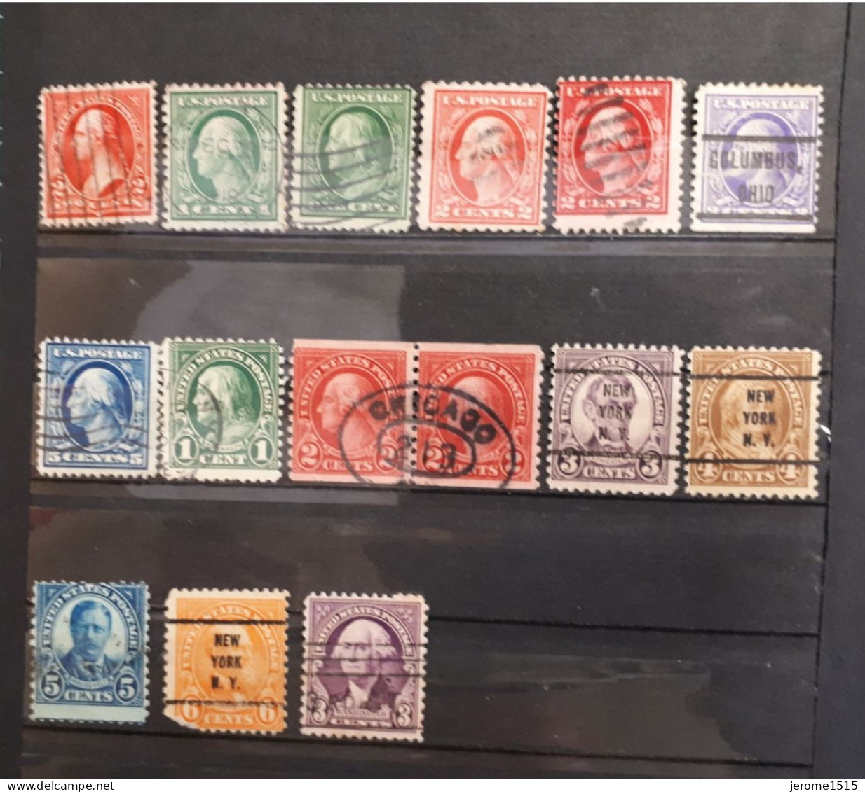 Timbres Etats-Unis :  1893 - 1930 Présidents Américains  & - Usados