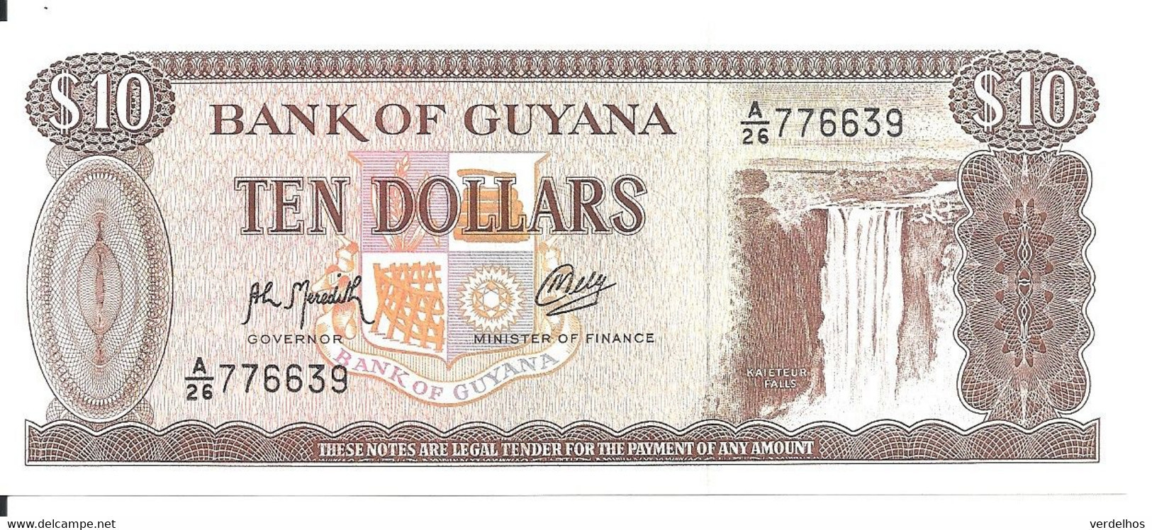 GUYANE 10 DOLLARS  ND1992 UNC P 23 F - Guyana