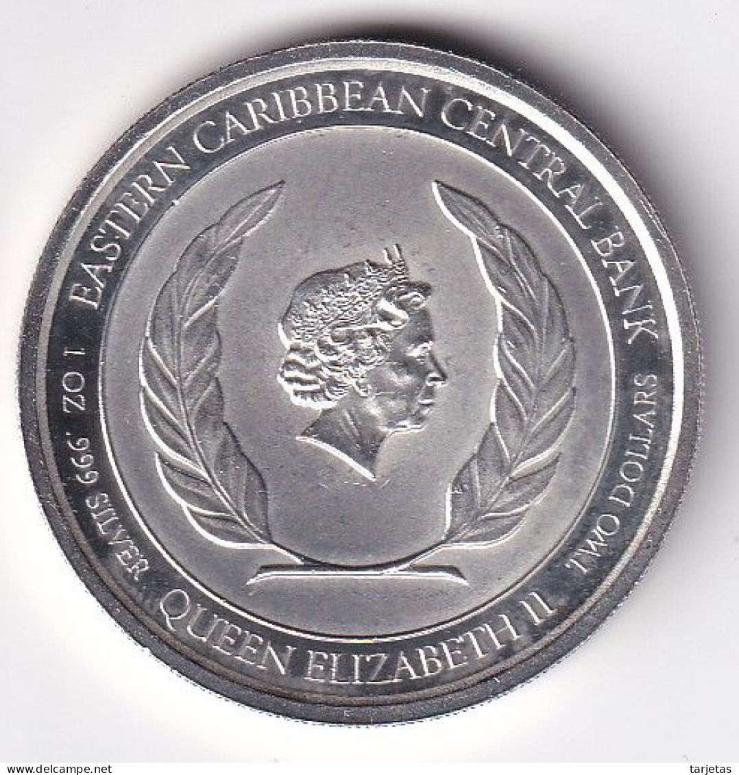 MONEDA DE PLATA DE ST. LUCIA DE 2 DOLLARS - 1 ONZA DEL AÑO 2020 LIZARD (SILVER-ARGENT) - Sonstige – Amerika