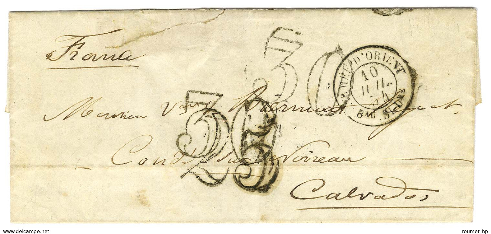 Càd ARMEE D'ORIENT / Bau CEDre 10 JUIL. 54 Taxe 25 DT Annulée Par La Taxe 30 Sur Lettre Avec Texte Daté De Gallipoli Pou - Army Postmarks (before 1900)