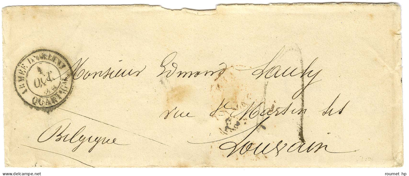 Càd ARMEE D'ORIENT / QUARTr Gal Taxe Tampon 4 Sur Lettre Pour Louvain. 1854. - TB / SUP. - Army Postmarks (before 1900)