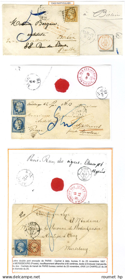 Lot De 3 Lettres Insuffisamment Affranchies Pour La Prusse. - TB. - Sonstige & Ohne Zuordnung