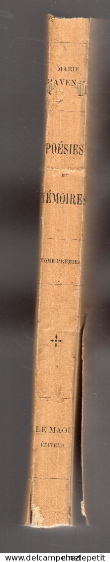 MARIE RAVENEL Oeuvres Complètes Poésies Et Mémoires 1. E.LE MAOUT Cherbourg 1890 - Autori Francesi