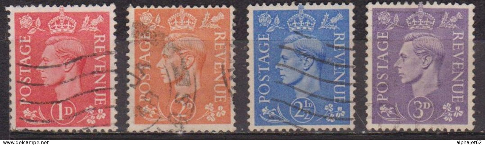 Avènement Du Roi George VI - GRANDE BRETAGNE - 1937 - N° 210a-212a-213a-214a - Gebruikt