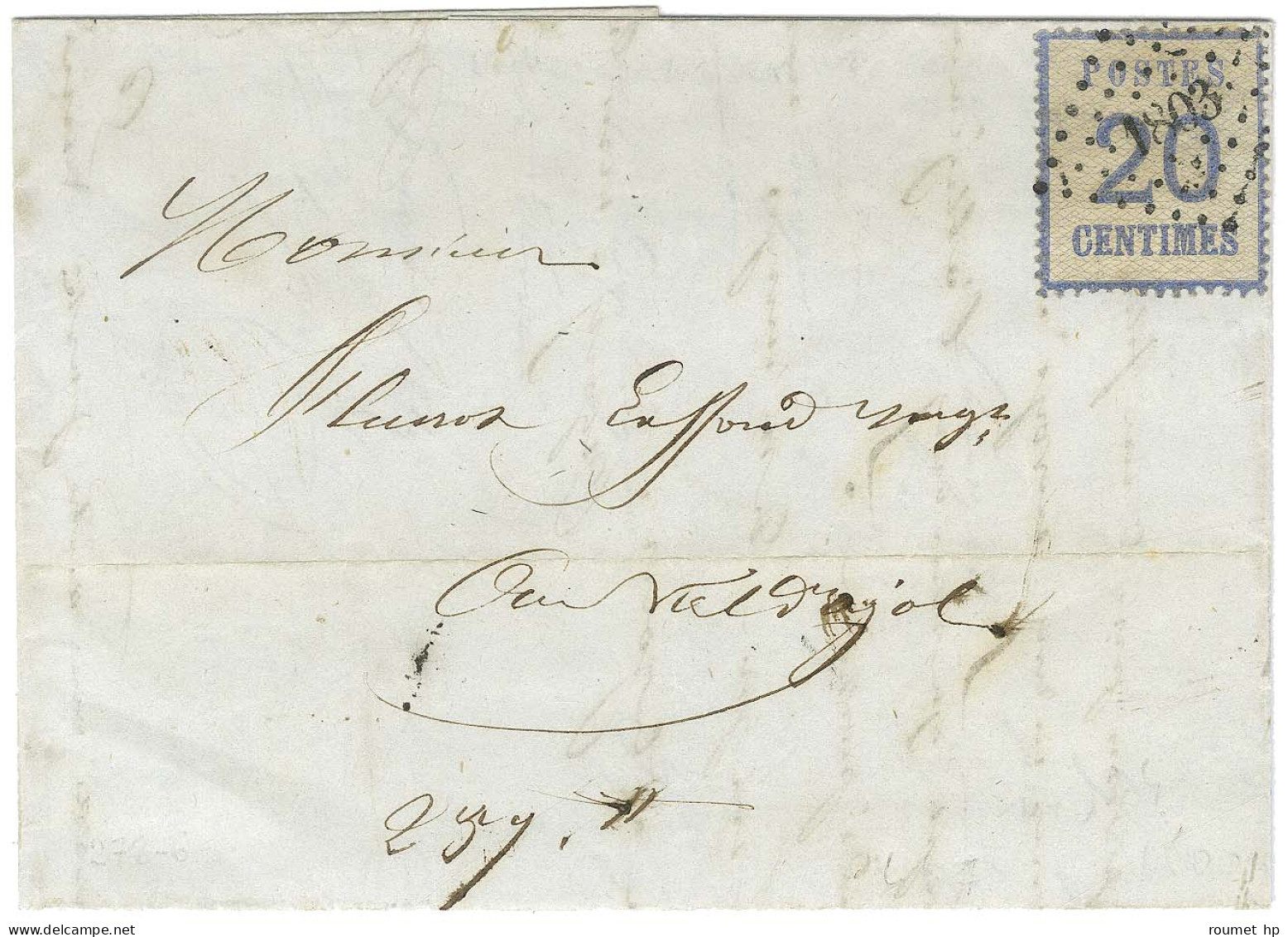 PC Du GC 1803 (Bouxwiller) / Alsace N° 6 Sur Lettre Avec Texte Pour Le Val D'Ajol. - SUP. - R. - Covers & Documents