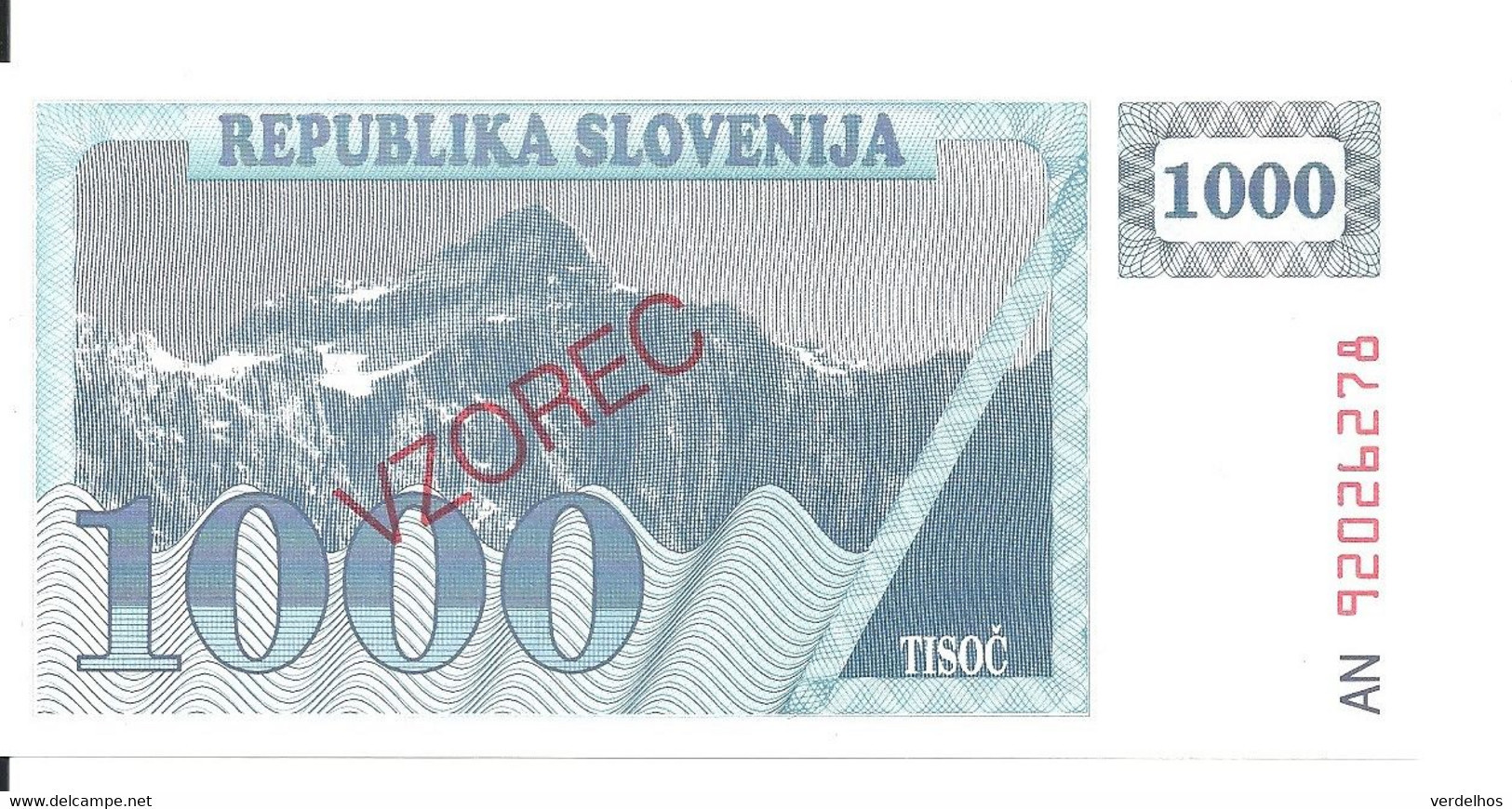 SLOVENIE 1000 TOLARJEV 1992 UNC P 9s1 - Slovénie