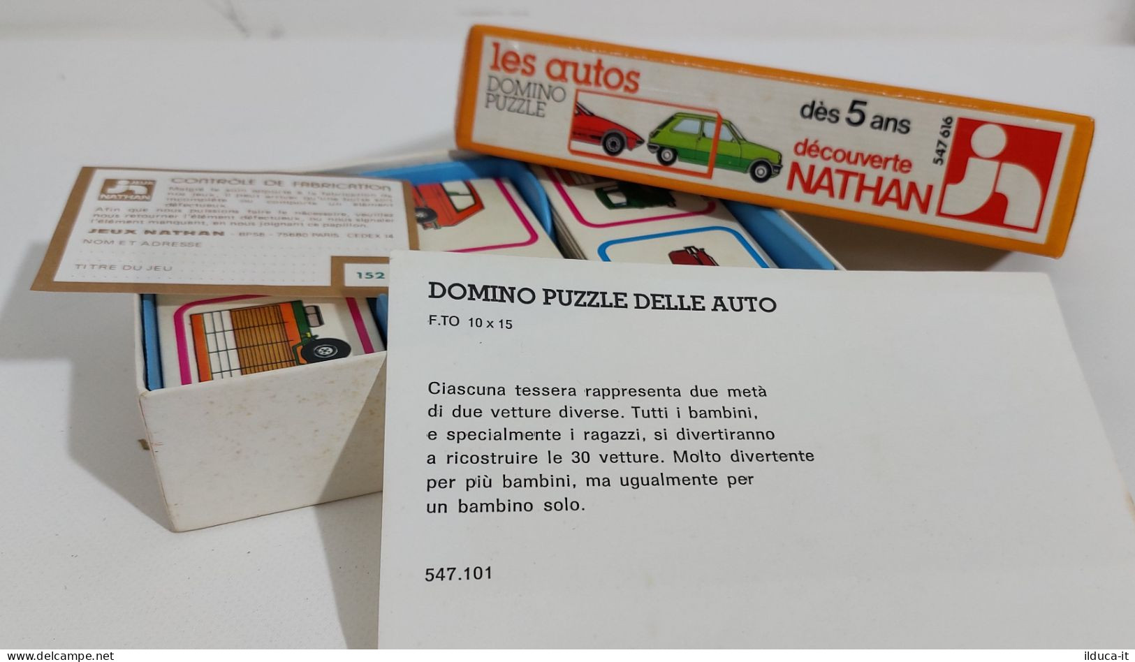 58665 Gioco Da Tavola - Les Autos Domino Puzzle - Nathan - Puzzle Games