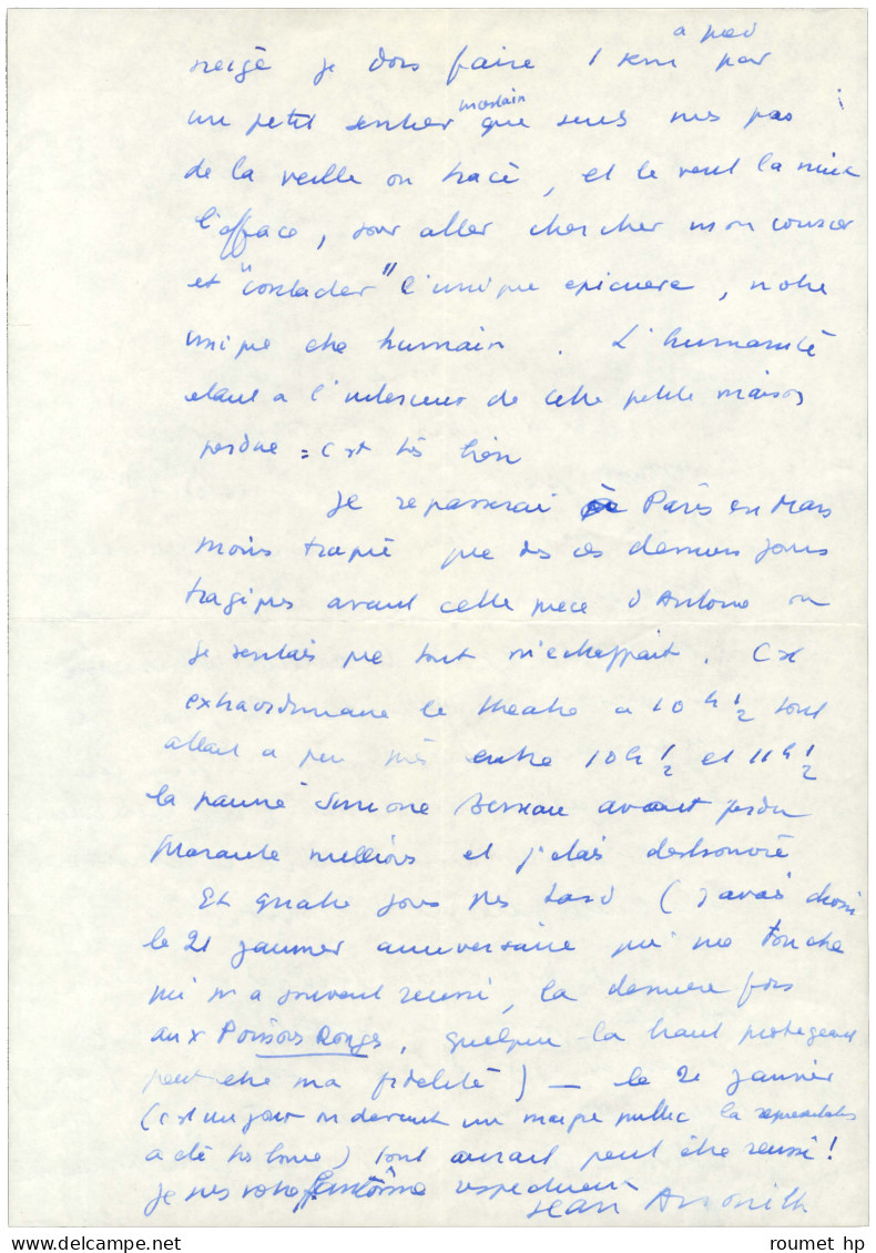 ANOUILH Jean (1910-1987), Auteur Dramatique. - Autres & Non Classés