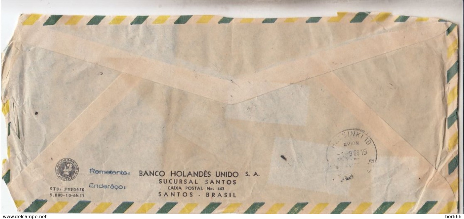 GOOD BRAZIL " REGISTERED " Postal Cover To FINLAND 1969 - Good Stamped: Persons ; Bird - Lettres & Documents