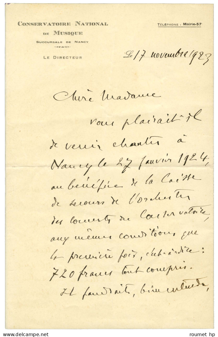 BACHELET Alfred (1864-1944), Compositeur Et Chef D'orchestre. - Autres & Non Classés