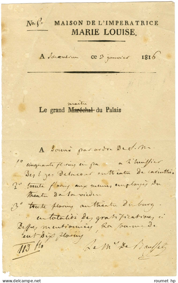 BAUSSET Louis-François-Joseph De (1770-1833), Préfet Du Palais Impérial. - Other & Unclassified