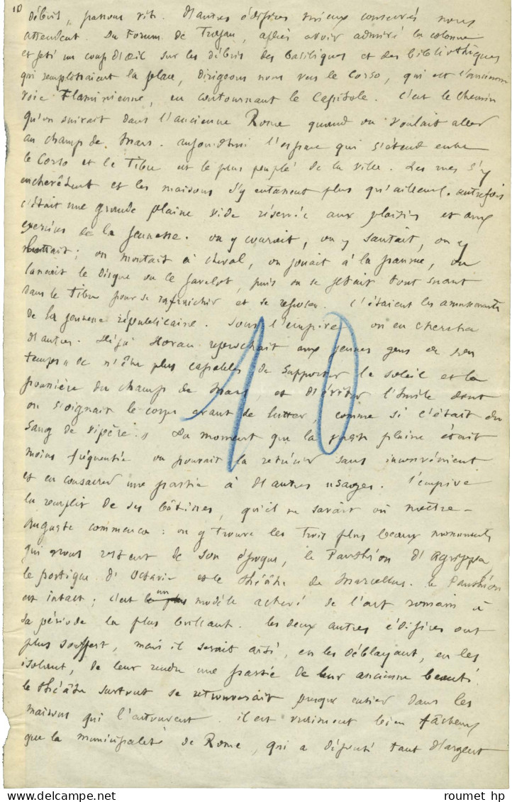 BOISSIER Gaston (1823-1908), Historien, Philologue, Professeur Et Académicien Français -/- ROME. - Autres & Non Classés