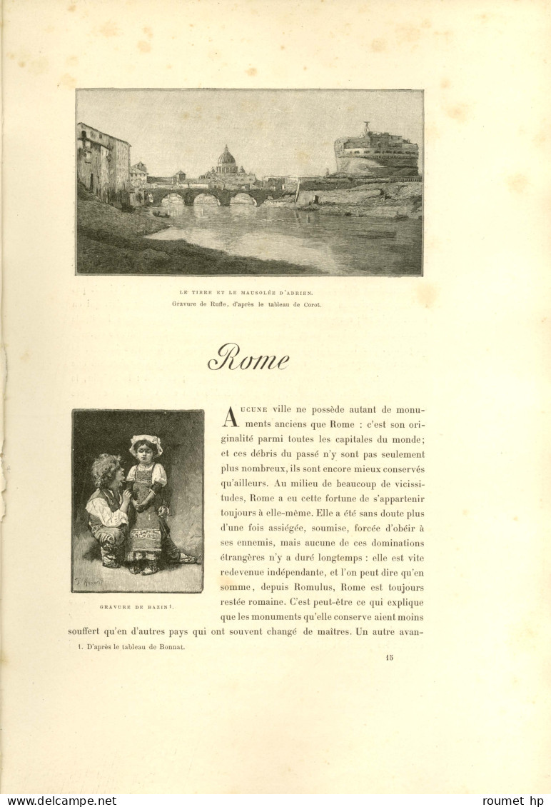 BOISSIER Gaston (1823-1908), historien, philologue, professeur et académicien français -/- ROME.