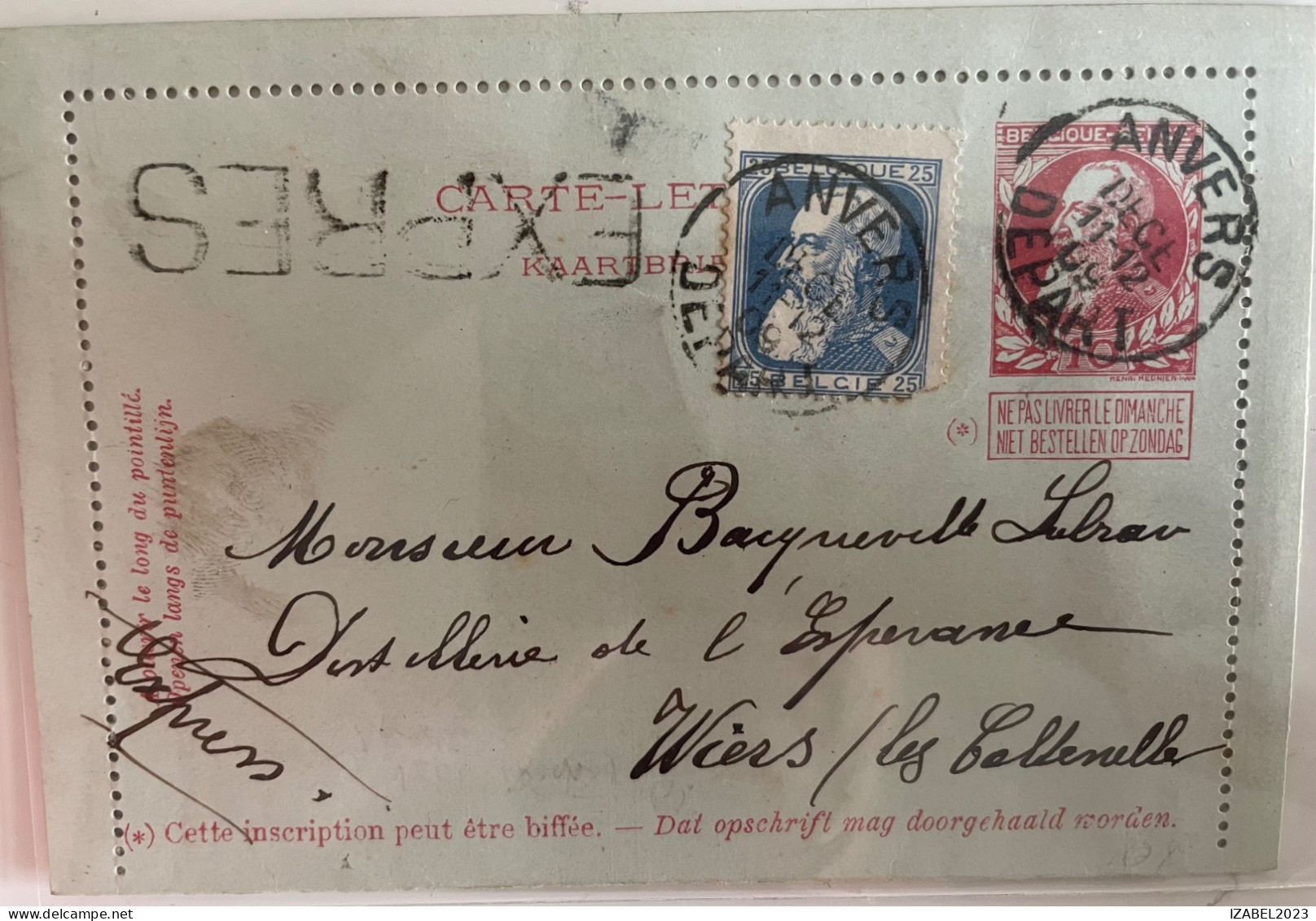 EP Carte-lettre Fermée Expres 1909 - Postbladen