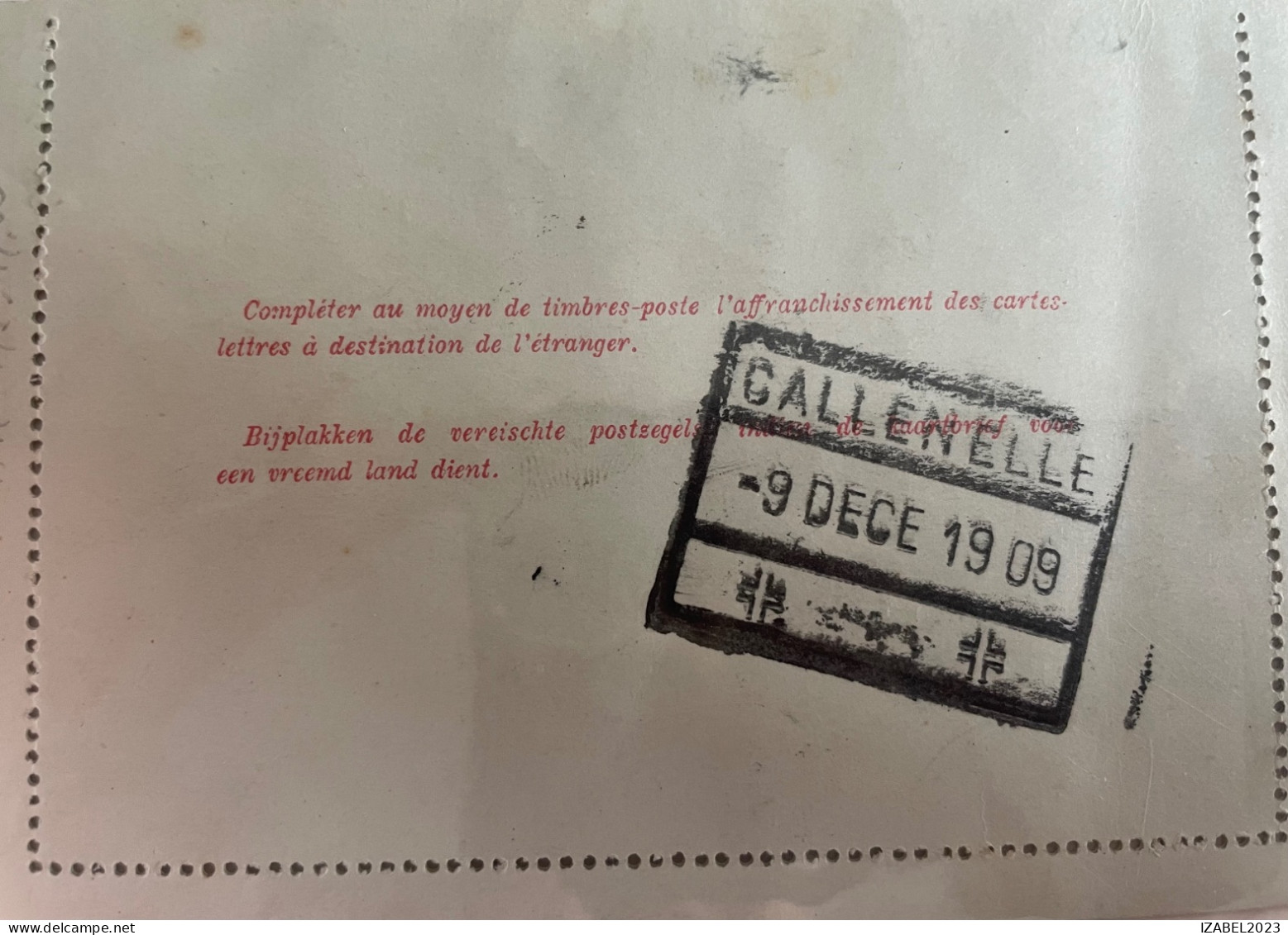 EP Carte-lettre Fermée Expres 1909 - Letter-Cards