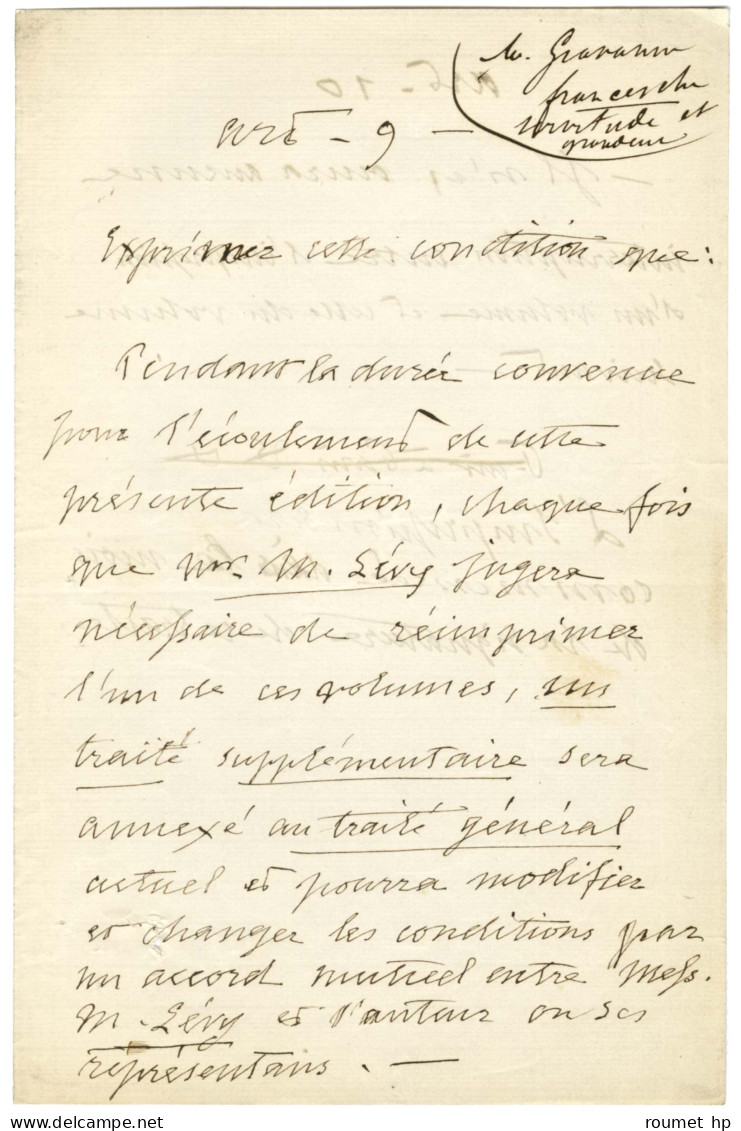 VIGNY Alfred De (1797-1863), Poète. - Andere & Zonder Classificatie