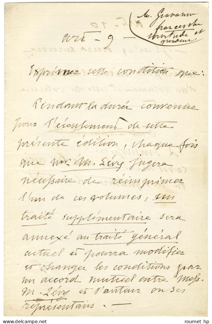 VIGNY Alfred De (1797-1863), Poète. - Autres & Non Classés