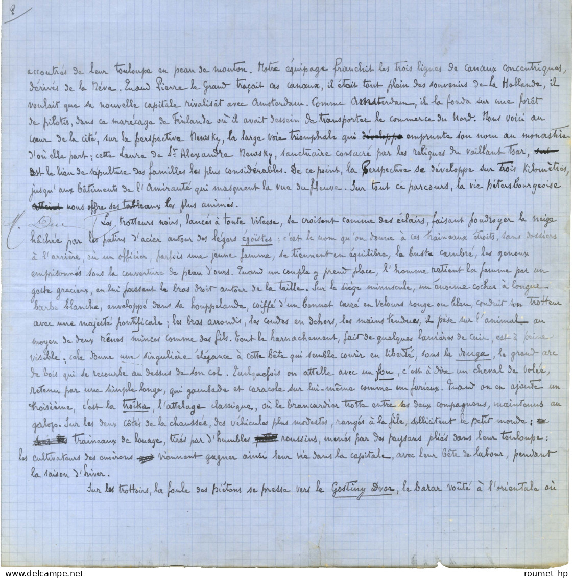 VOGÜÉ Eugène-Melchior De (1848-1910), écrivain, Diplomate, Homme Politique Et Académicien Français -/- SAINT-PETERSBOURG - Sonstige & Ohne Zuordnung