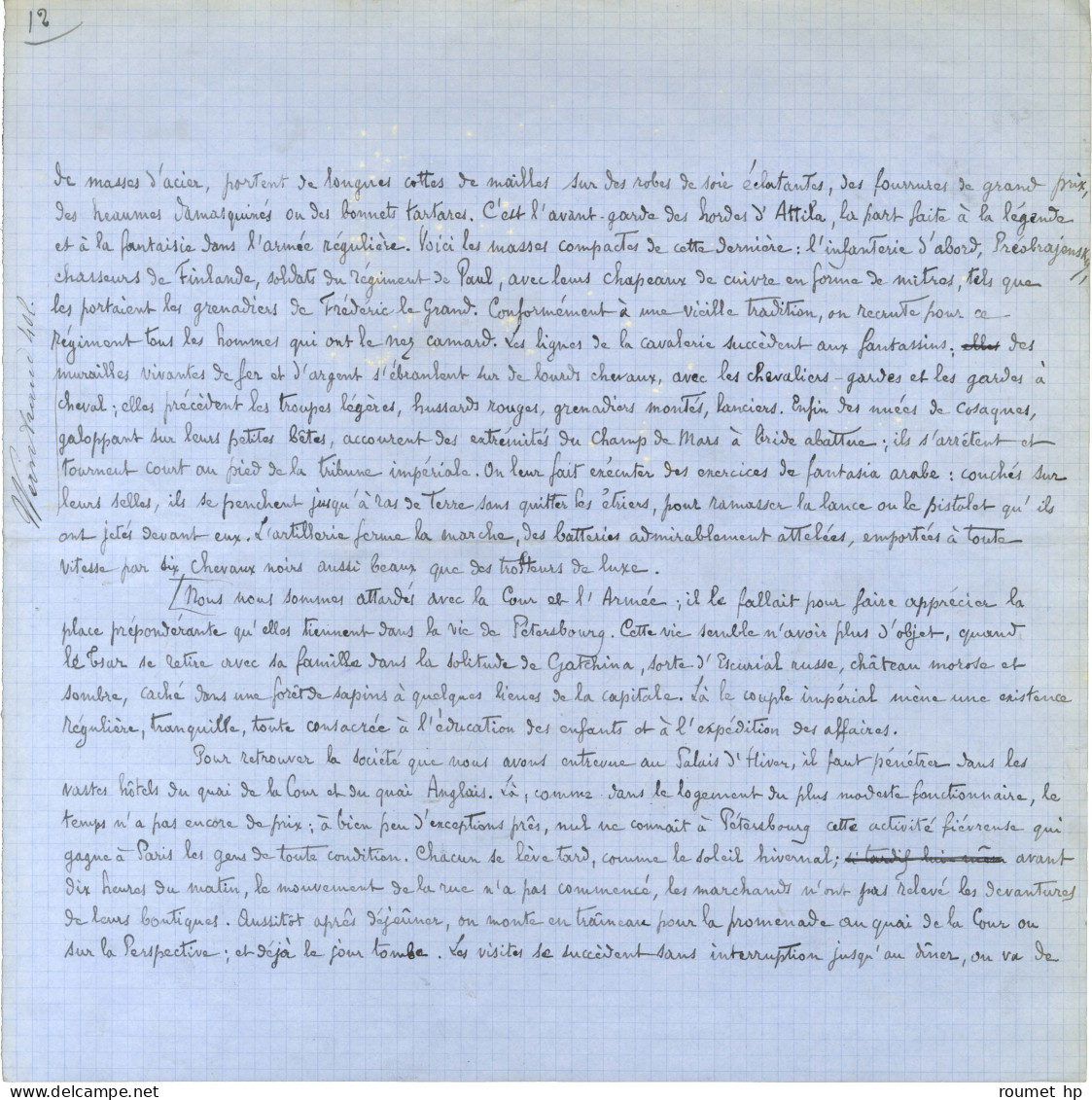 VOGÜÉ Eugène-Melchior De (1848-1910), écrivain, Diplomate, Homme Politique Et Académicien Français -/- SAINT-PETERSBOURG - Andere & Zonder Classificatie