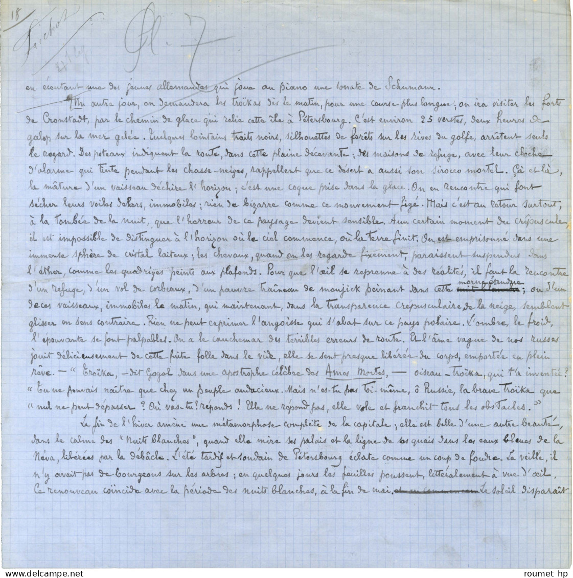 VOGÜÉ Eugène-Melchior De (1848-1910), écrivain, Diplomate, Homme Politique Et Académicien Français -/- SAINT-PETERSBOURG - Otros & Sin Clasificación