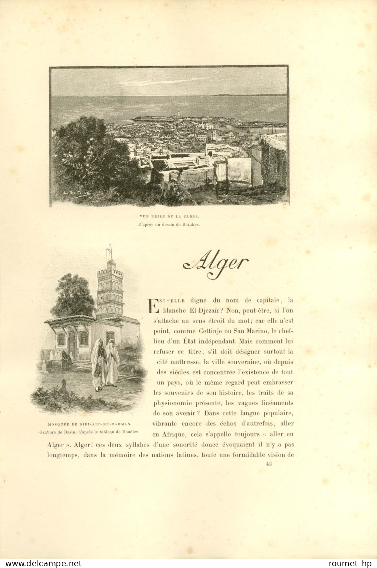 WAHL Maurice (1853-1900), professeur au lycée d'Alger -/- ALGER.