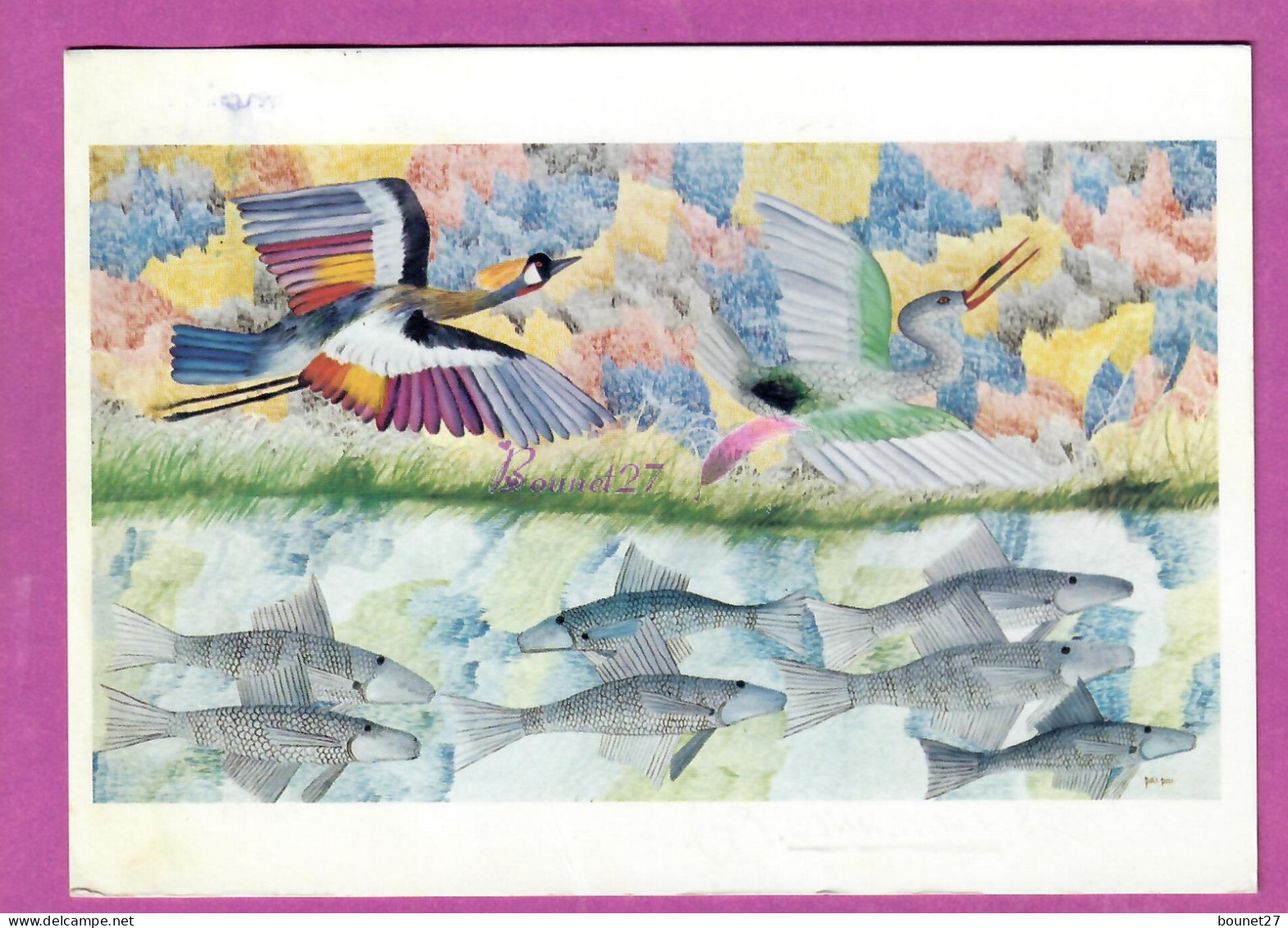 CONGO - PILI PILI ZAIRA ZAIRE - Birds And Fish Les Oiseaux Et Le Poissons Illustration Grue Oiseau - Autres & Non Classés