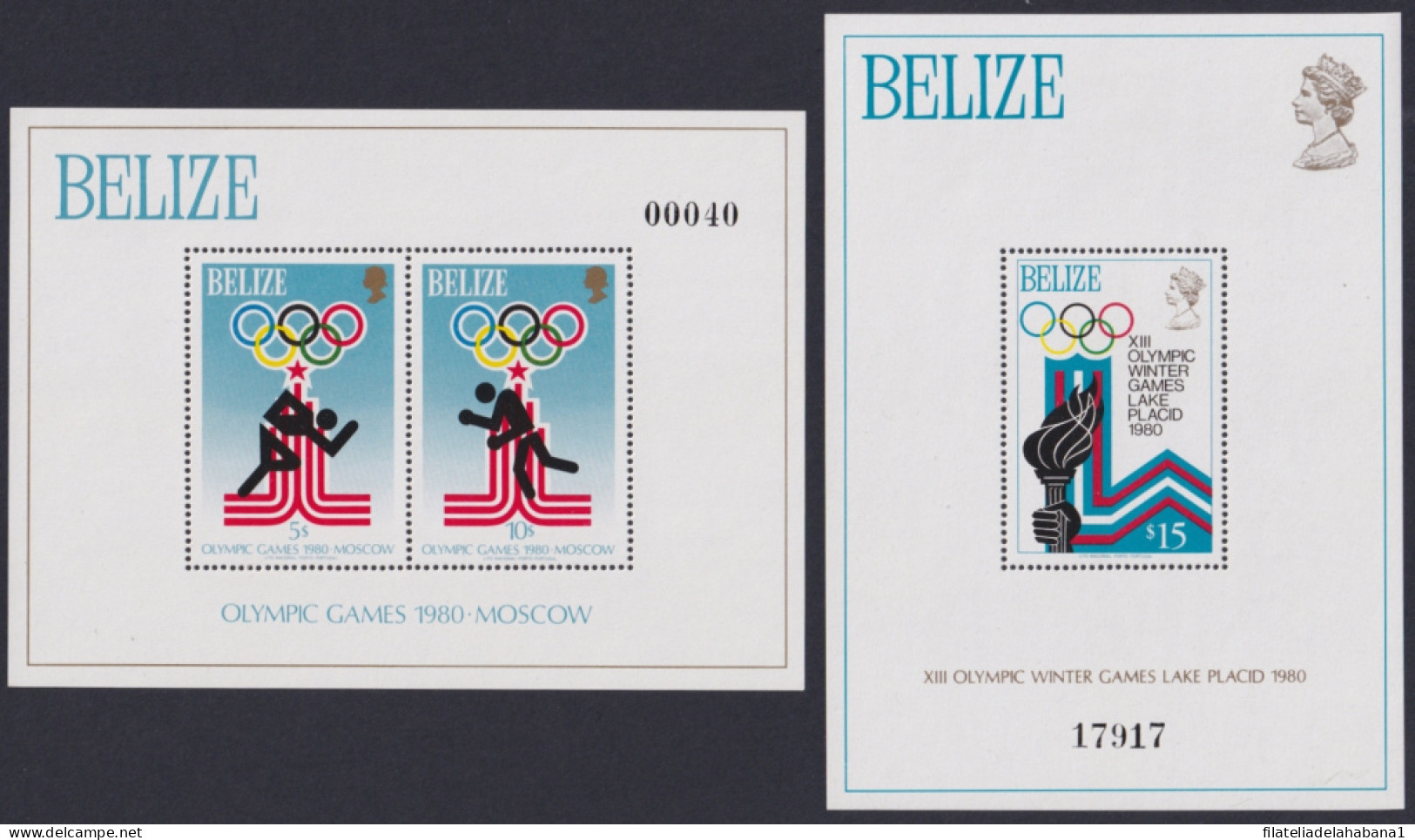 F-EX46652 BELIZE MNH 1980 WINTER OLYMPIC GAMES WINTER LAKE PLACID & MOCOW. - Invierno 1980: Lake Placid