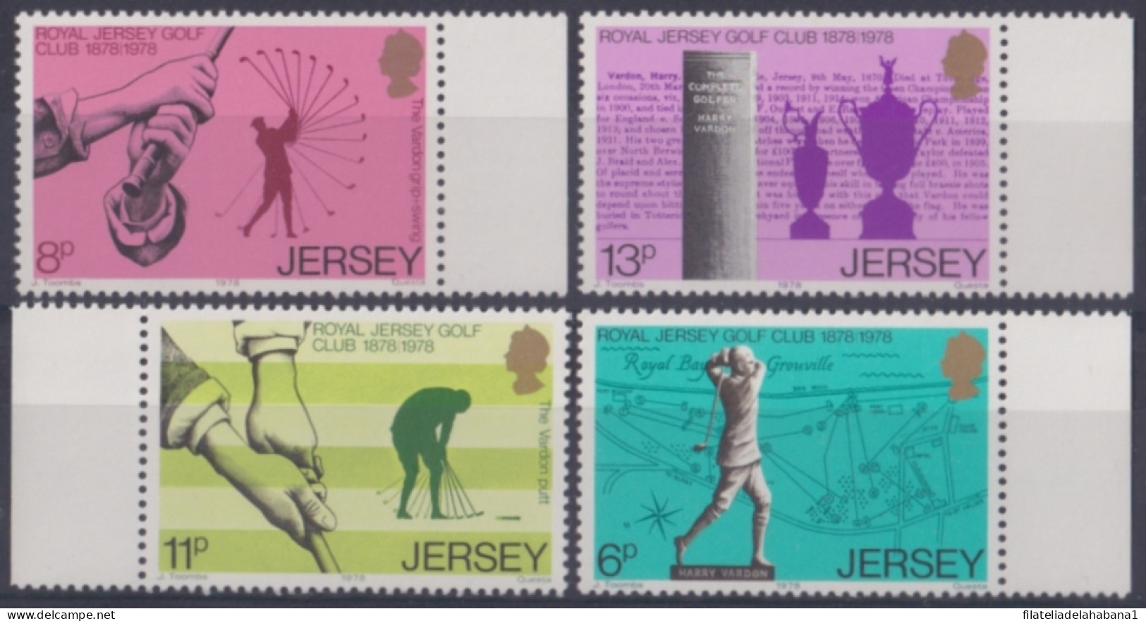 F-EX48221 JERSEY UK ENGLAND MNH 1978 ROYAL JERSEY GOLF CLUB CENTENARY.  - Golf