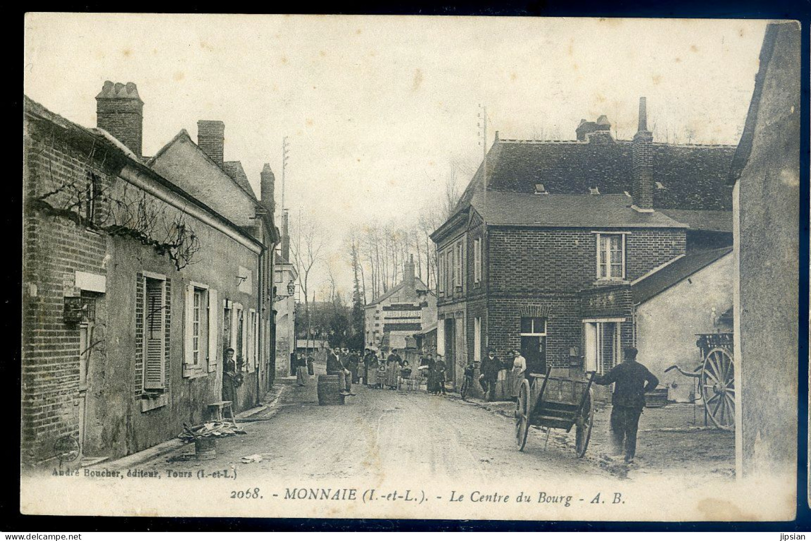 Cpa Du 37 Monnaie Le Centre Du Bourg  STEP122 - Monnaie