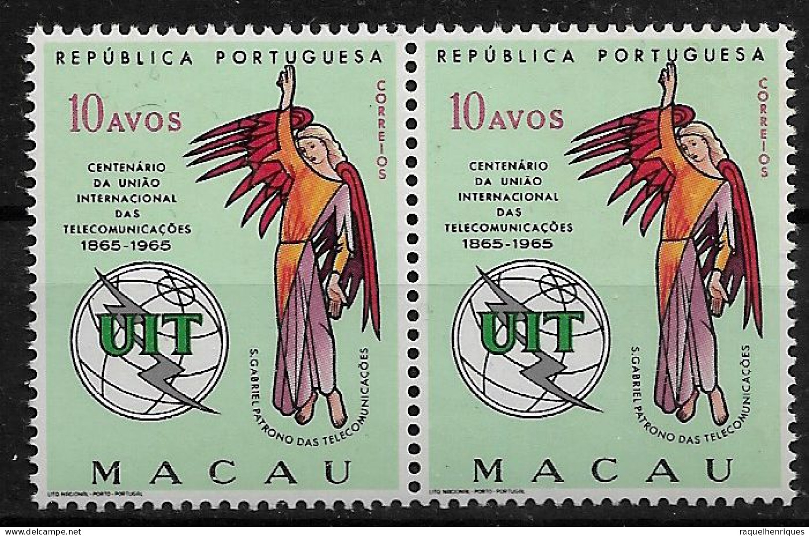 MACAU 1965 The 100th Anniversary Of I.T.U. PAIR MNH (NP#72-P17-L9) - Neufs