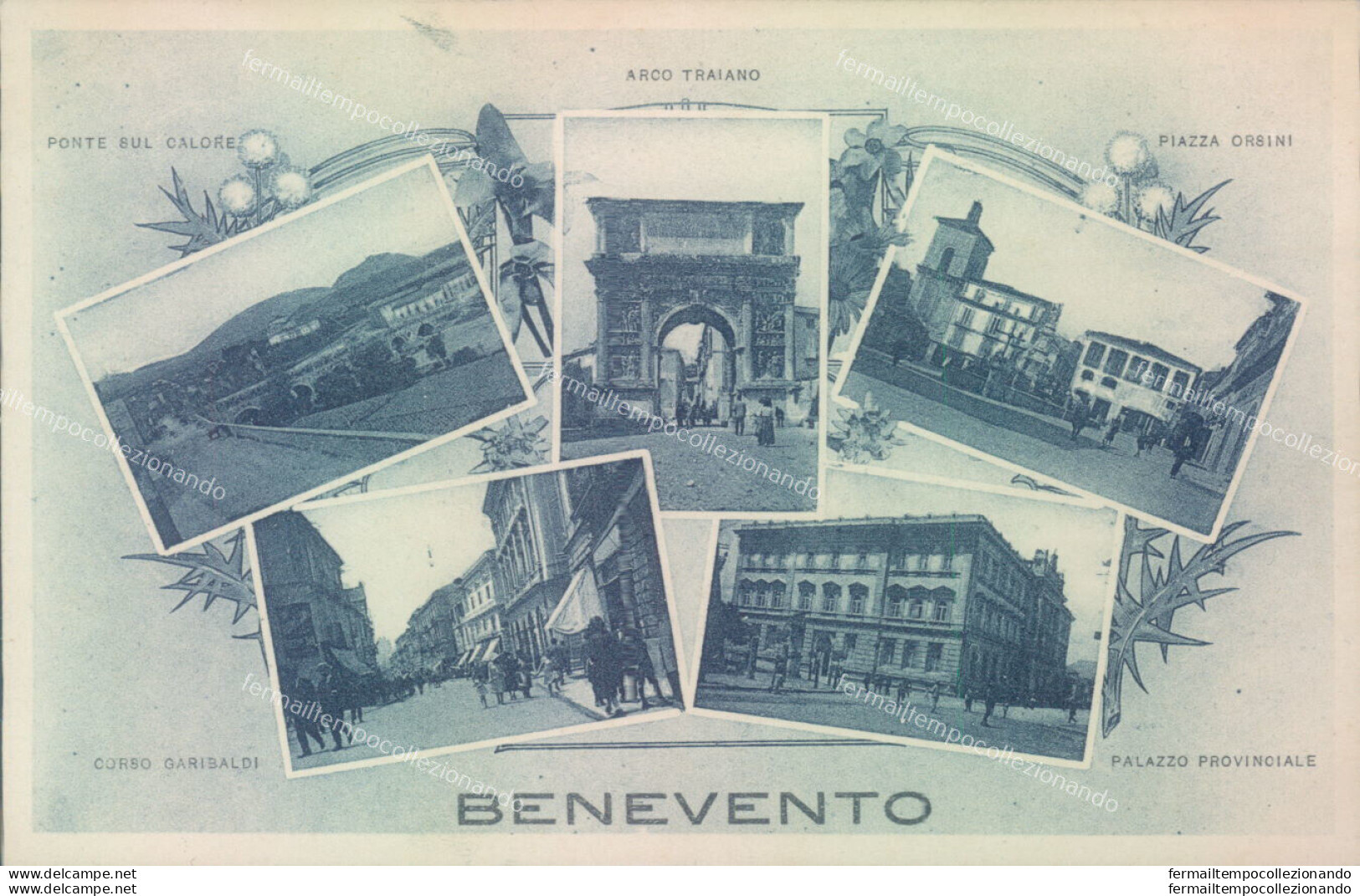 Ae280 Cartolina Benevento Citta' 5 Vedutine - Benevento