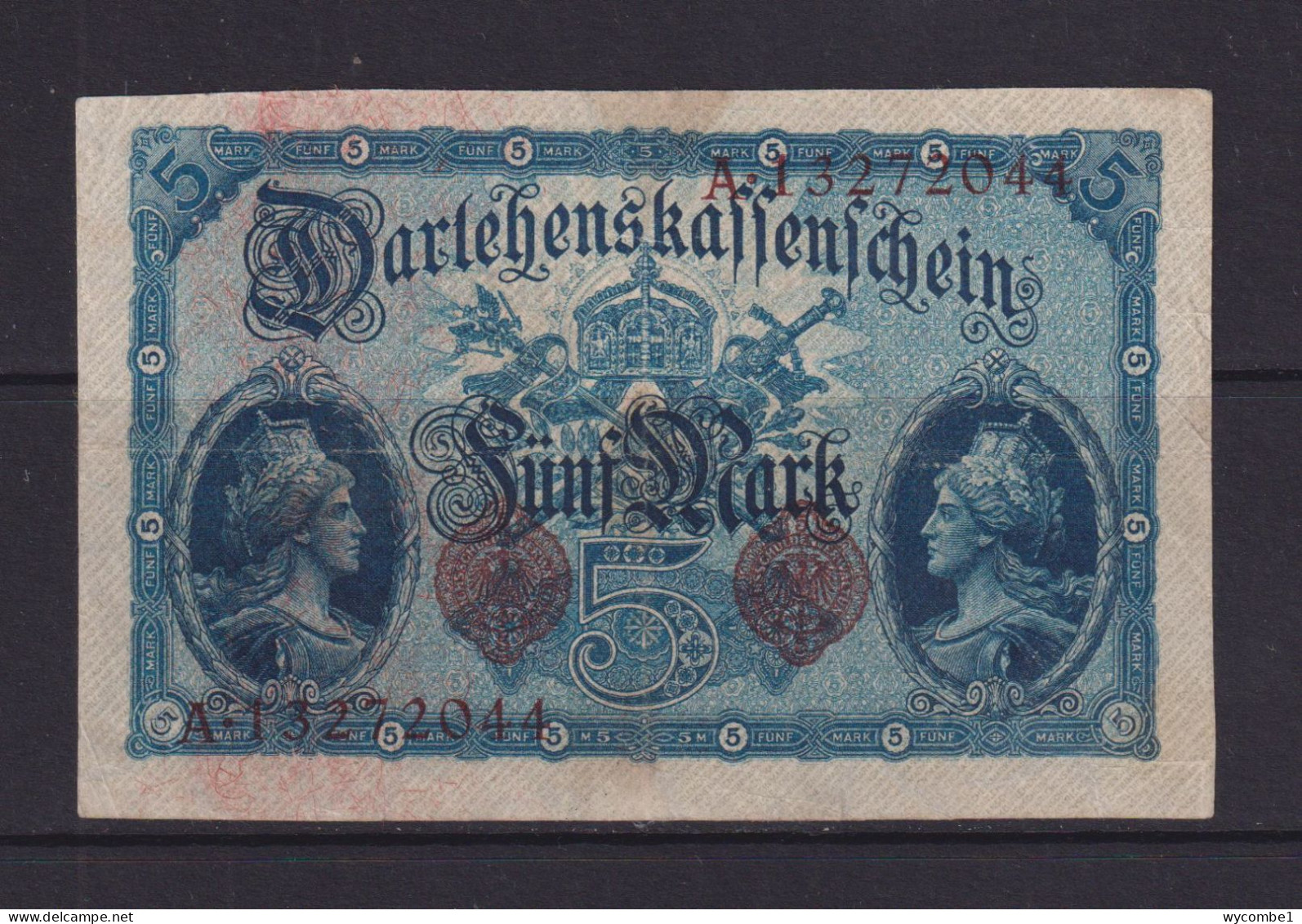 GERMANY - 1914  Darlehenskassenschein 5 Mark Circulated Banknote - 5 Mark