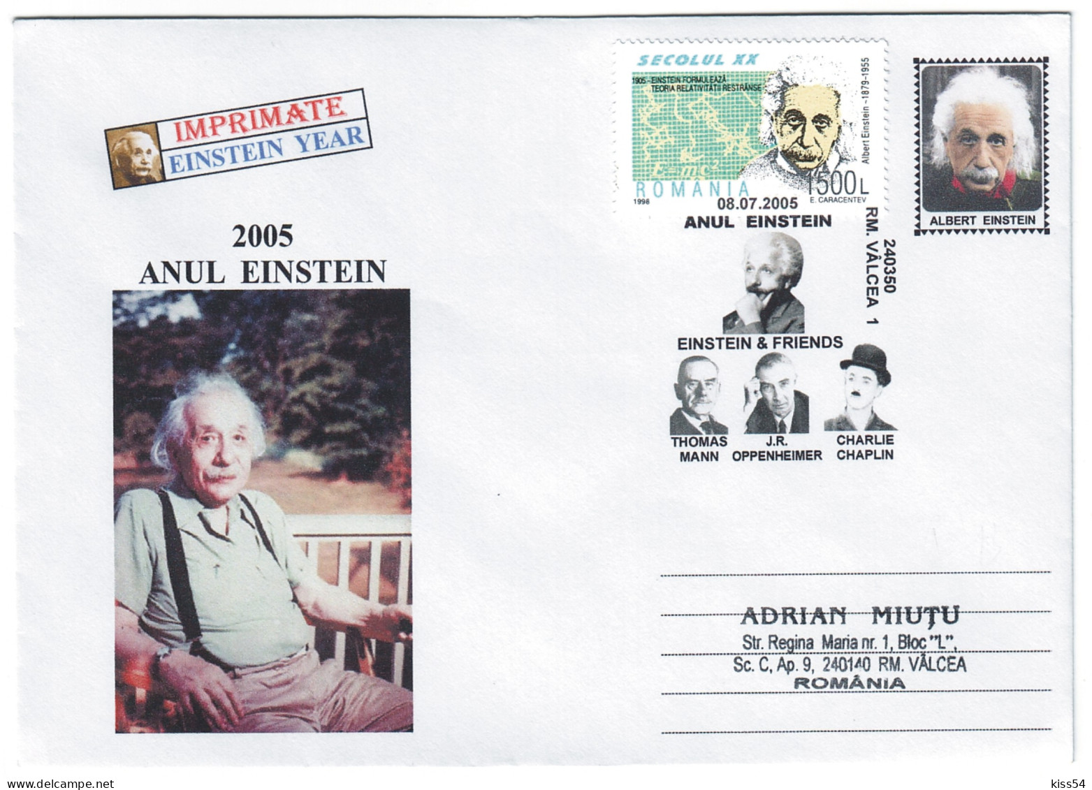 COV 01 - 11 ALBERT EINSTEIN - Cover - Used - 2005 - Albert Einstein