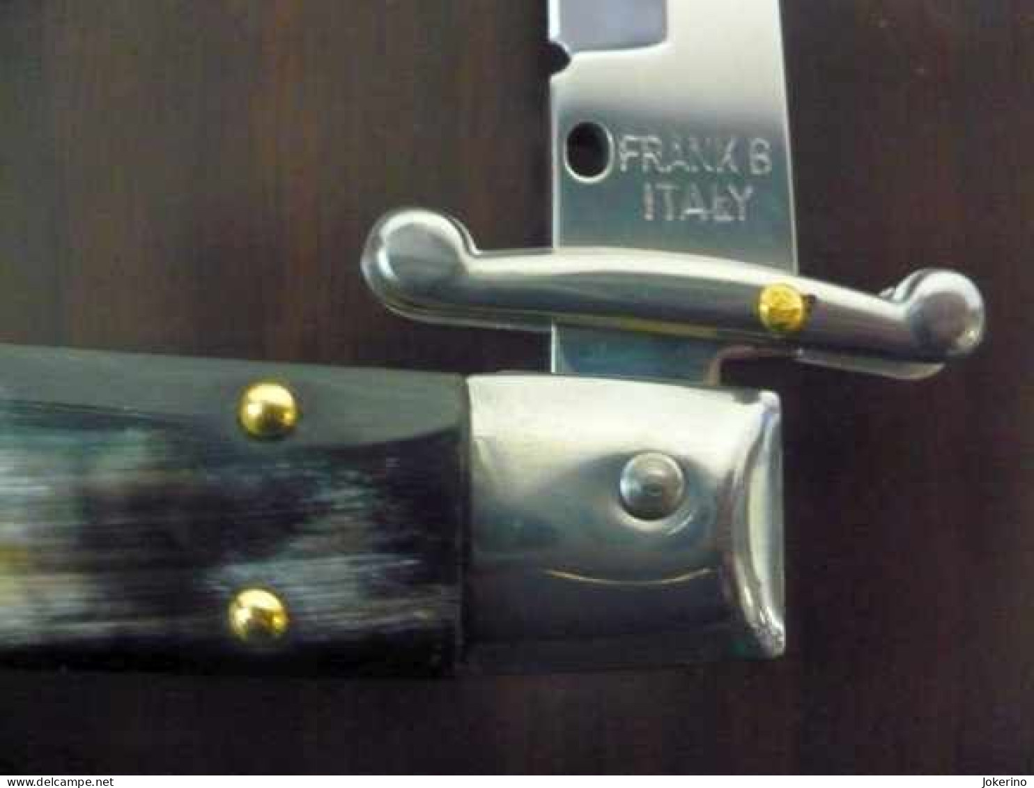 SWINGUARD-Frank Beltrame -italian stiletto- 28cm - impugnatura di corno di bufalo brasiliano - modello FB 550/09 B - 3