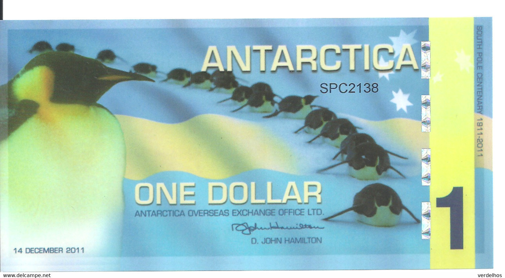 ANTARCTICA 1 DOLLAR 2011 Polymer UNC - Sonstige – Amerika